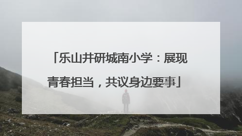 乐山井研城南小学：展现青春担当，共议身边要事