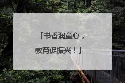 书香润童心，教育促振兴！