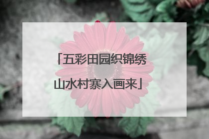 五彩田园织锦绣 山水村寨入画来
