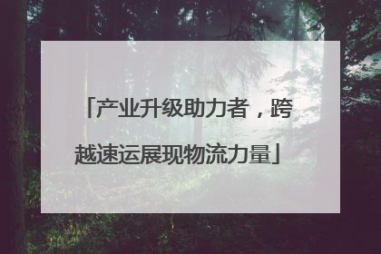 产业升级助力者，跨越速运展现物流力量