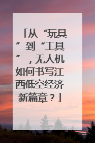 从“玩具”到“工具”，无人机如何书写江西低空经济新篇章？