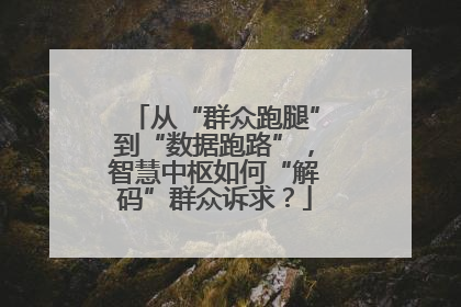 从“群众跑腿”到“数据跑路”，智慧中枢如何“解码”群众诉求？