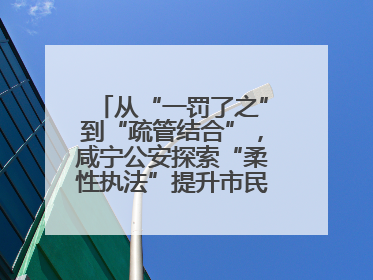 从“一罚了之”到“疏管结合”，咸宁公安探索“柔性执法”提升市民出行体验