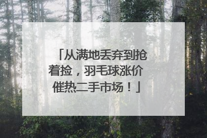 从满地丢弃到抢着捡，羽毛球涨价催热二手市场！