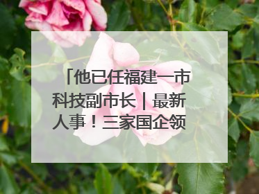 他已任福建一市科技副市长｜最新人事！三家国企领导层调整，任免多位政法系统干部