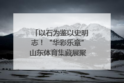 以石为鉴以史明志！“华彩乐章”山东体育集藏展聚焦“岱石丹心”