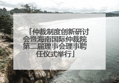 仲裁制度创新研讨会暨海南国际仲裁院第二届理事会理事聘任仪式举行