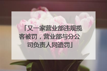 又一家营业部违规揽客被罚，营业部与分公司负责人同遭罚