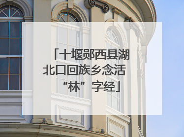 十堰郧西县湖北口回族乡念活“林”字经