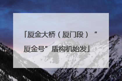 厦金大桥（厦门段）“厦金号”盾构机始发