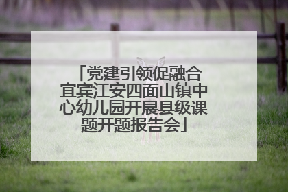 党建引领促融合 宜宾江安四面山镇中心幼儿园开展县级课题开题报告会