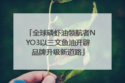 全球磷虾油领航者NYO3以三文鱼油开辟品牌升级新道路
