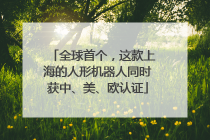 全球首个，这款上海的人形机器人同时获中、美、欧认证
