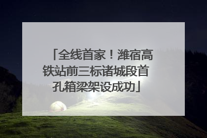 全线首家！潍宿高铁站前三标诸城段首孔箱梁架设成功
