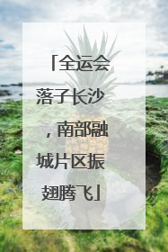 全运会落子长沙，南部融城片区振翅腾飞