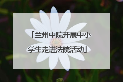 兰州中院开展中小学生走进法院活动