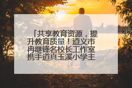 共享教育资源，提升教育质量！遵义市冉继锋名校长工作室携手道真玉溪小学主题研修出新出彩