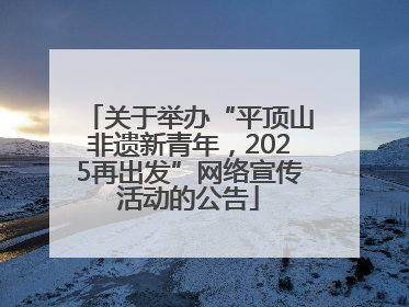 关于举办“平顶山非遗新青年，2025再出发”网络宣传活动的公告