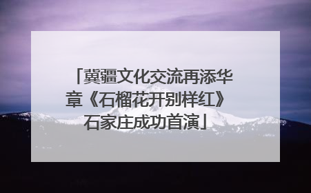 冀疆文化交流再添华章《石榴花开别样红》石家庄成功首演