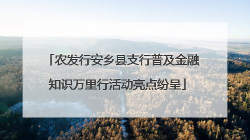 农发行安乡县支行普及金融知识万里行活动亮点纷呈