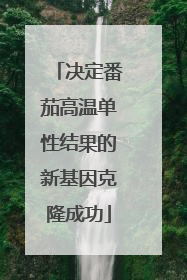 决定番茄高温单性结果的新基因克隆成功