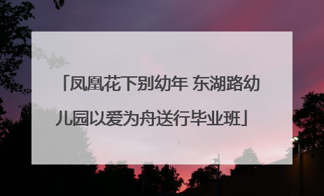 凤凰花下别幼年 东湖路幼儿园以爱为舟送行毕业班