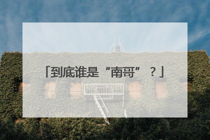 到底谁是“南哥”？