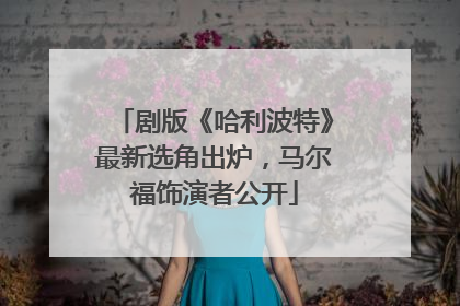 剧版《哈利波特》最新选角出炉，马尔福饰演者公开
