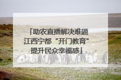 助农直播解决难题 江西宁都“开门教育”提升民众幸福感