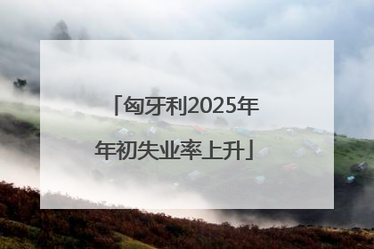 匈牙利2025年年初失业率上升
