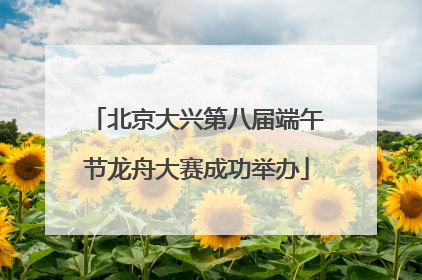 北京大兴第八届端午节龙舟大赛成功举办