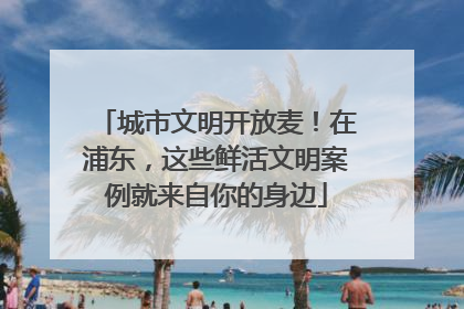 城市文明开放麦！在浦东，这些鲜活文明案例就来自你的身边