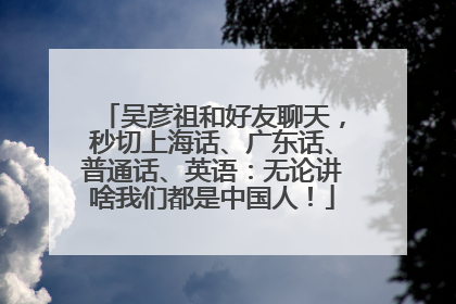 吴彦祖和好友聊天，秒切上海话、广东话、普通话、英语：无论讲啥我们都是中国人！