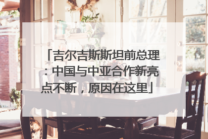 吉尔吉斯斯坦前总理：中国与中亚合作新亮点不断，原因在这里