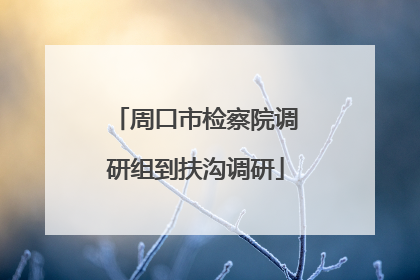 周口市检察院调研组到扶沟调研