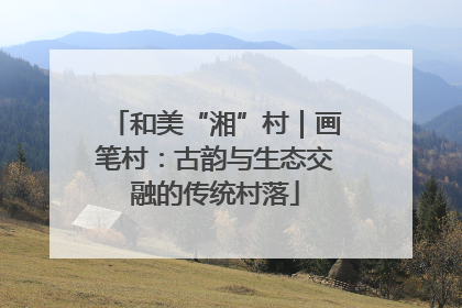 和美“湘”村｜画笔村：古韵与生态交融的传统村落