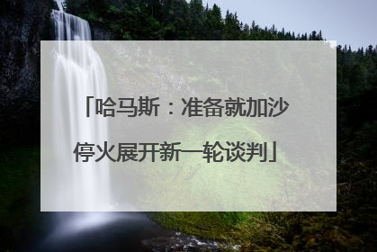 哈马斯：准备就加沙停火展开新一轮谈判