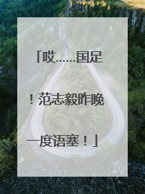 哎……国足！范志毅昨晚一度语塞！