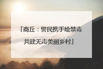 商丘：警民携手绘禁毒 共建无毒美丽乡村