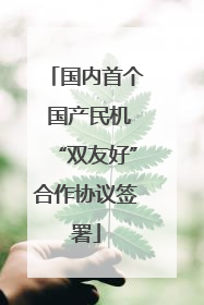 国内首个 国产民机“双友好”合作协议签署