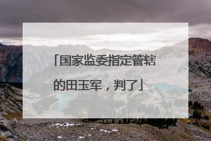 国家监委指定管辖的田玉军，判了
