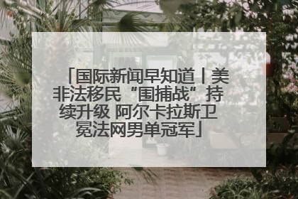 国际新闻早知道丨美非法移民“围捕战”持续升级 阿尔卡拉斯卫冕法网男单冠军
