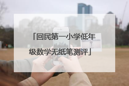 回民第一小学低年级数学无纸笔测评