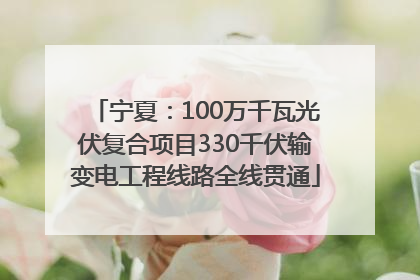 宁夏：100万千瓦光伏复合项目330千伏输变电工程线路全线贯通