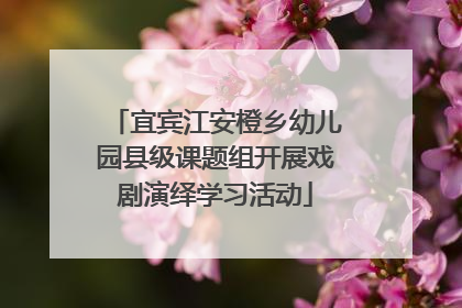 宜宾江安橙乡幼儿园县级课题组开展戏剧演绎学习活动