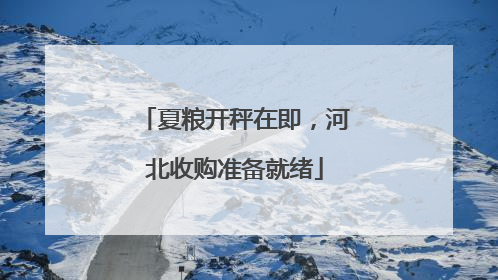 夏粮开秤在即，河北收购准备就绪
