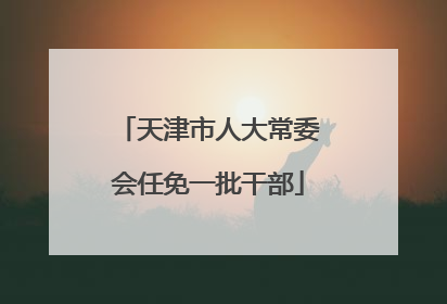 天津市人大常委会任免一批干部