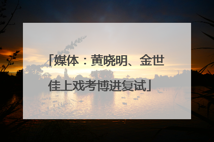 媒体：黄晓明、金世佳上戏考博进复试