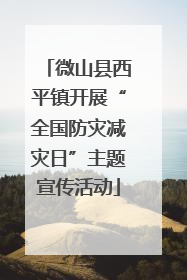 微山县西平镇开展“全国防灾减灾日”主题宣传活动