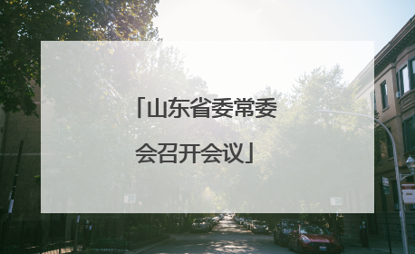 山东省委常委会召开会议
